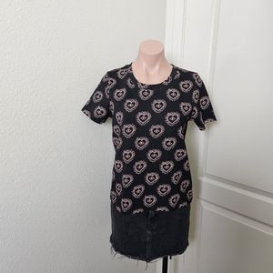 Womens collective heart graphic tee sz XS